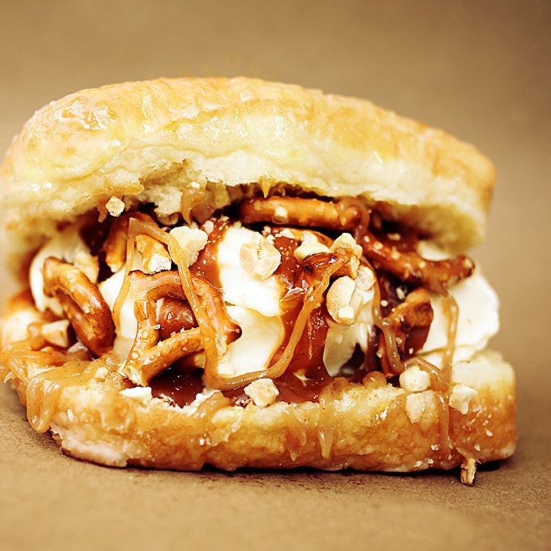 Milwaukee's Frozen Custard Doughnut Sandwich