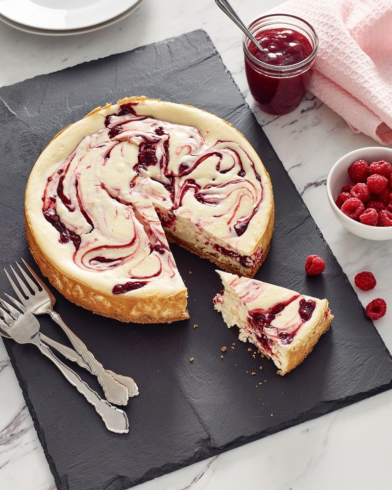 Raspberry Swirl Cheesecake