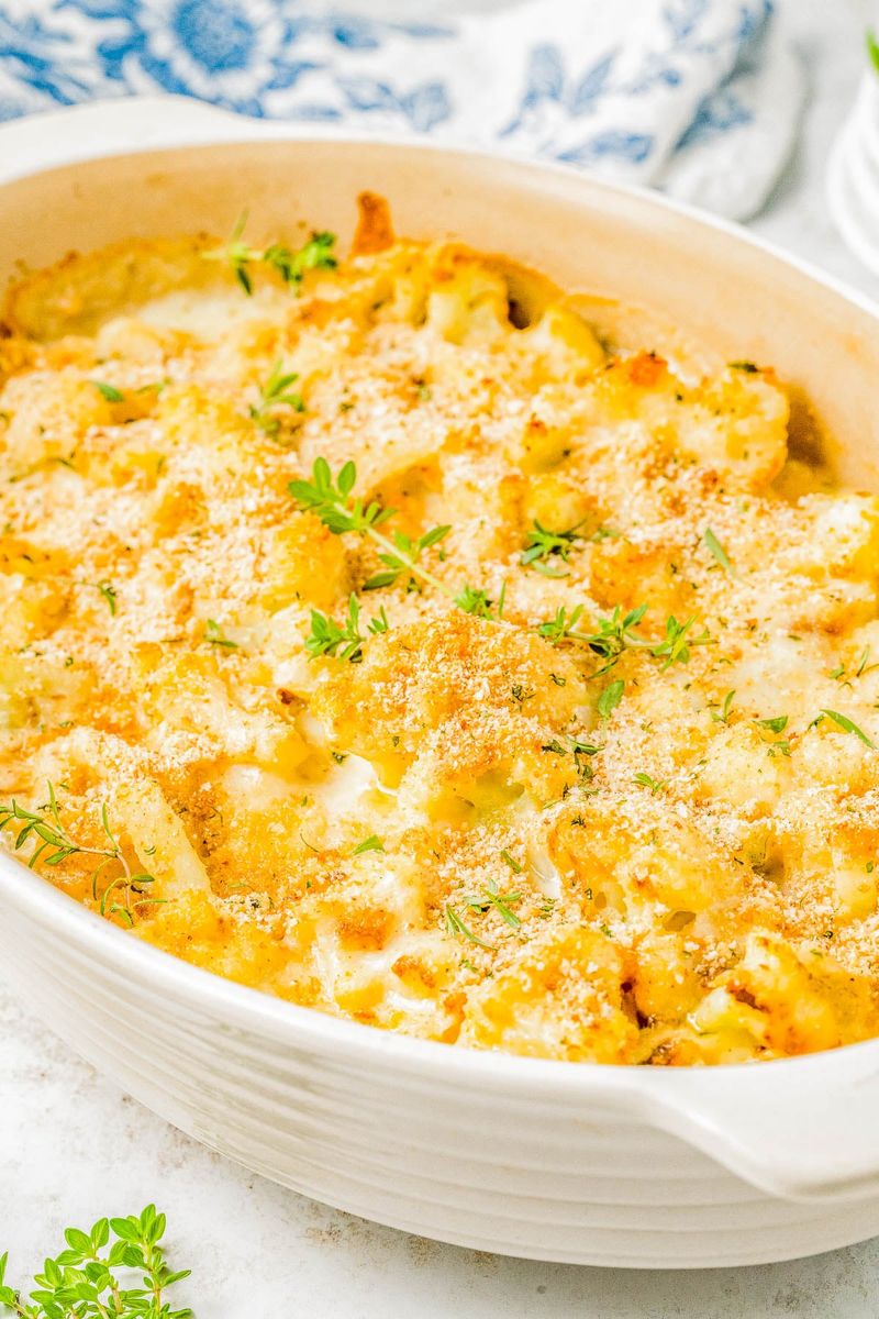 Cheesy Cauliflower Gratin