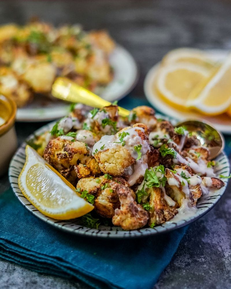 Lebanese Fried Cauliflower with Tahini