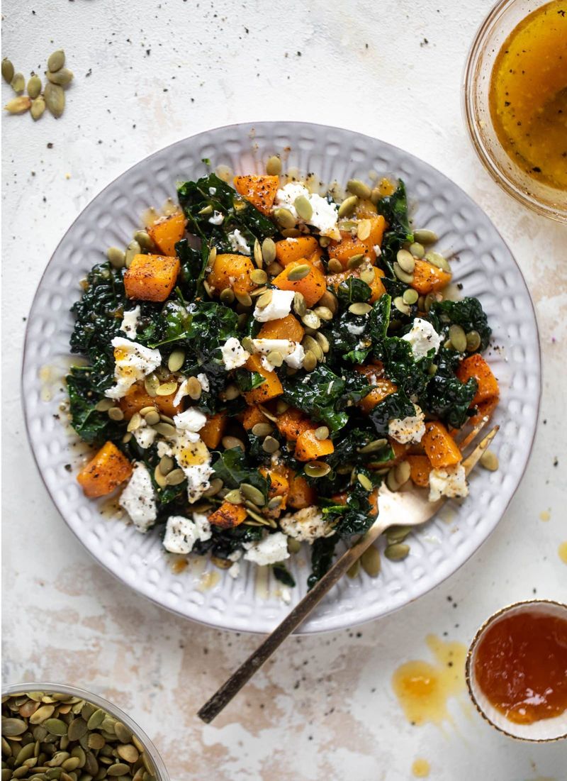 Roasted Butternut Squash and Kale Salad
