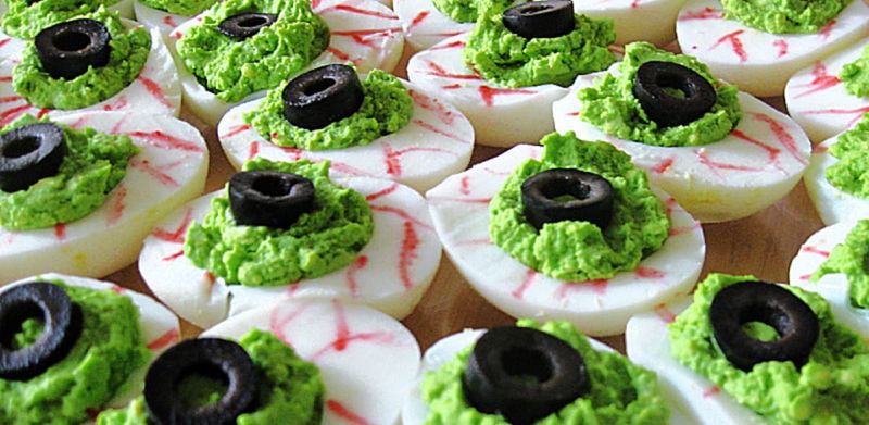 Bloodshot Deviled Eggs
