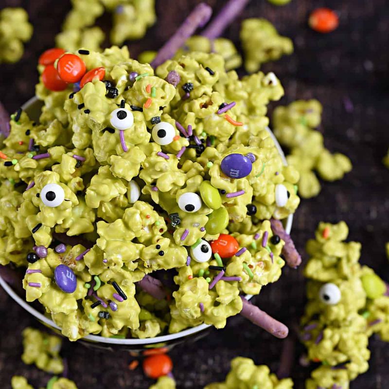 Spooky Monster Popcorn Mix