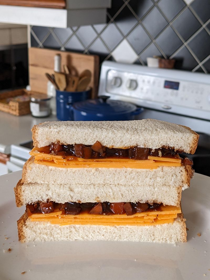 Cheese and Pickle Sandwich
