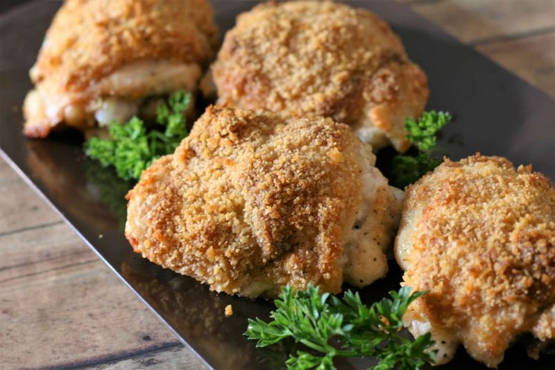 Crispy Parmesan Chicken Thighs