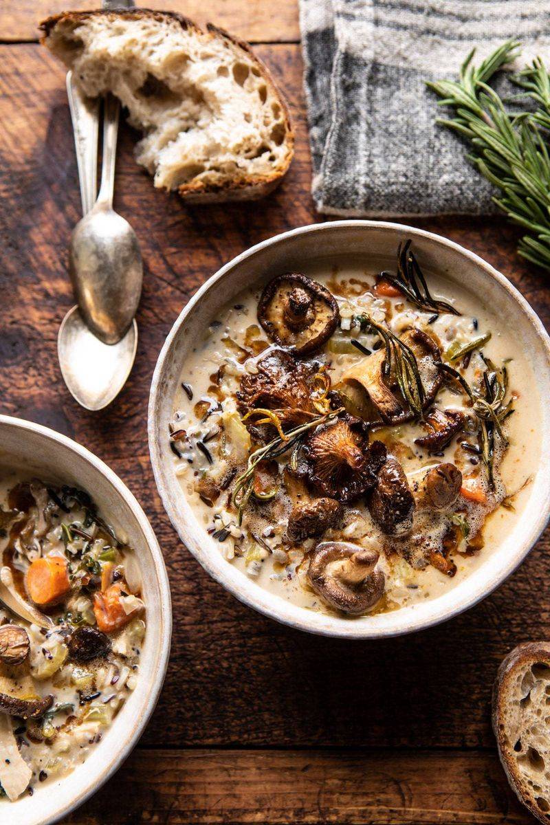 Wild Rice And Mushroom Soup